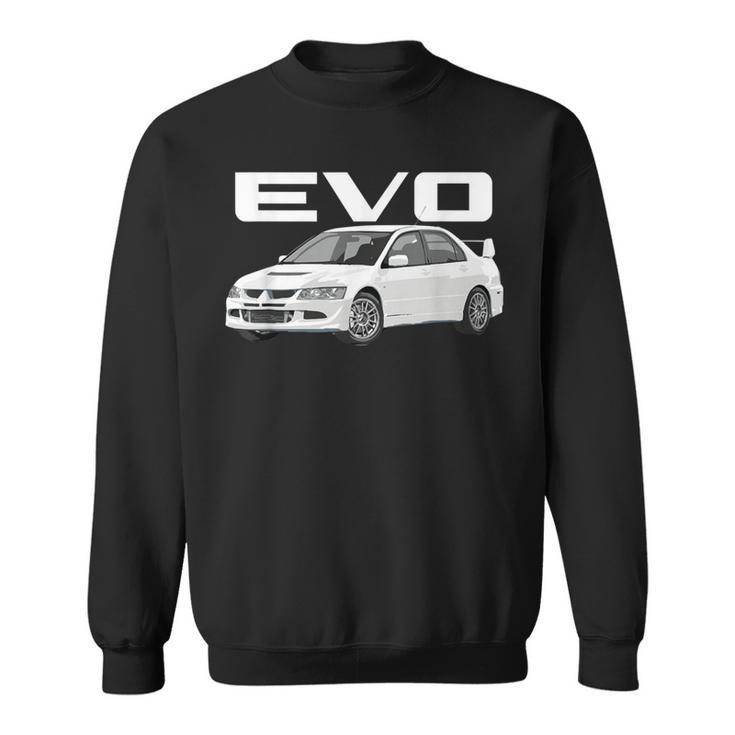 Jdm Car Evo 8 Wicked White Rs Turbo 4G63 Sweatshirt