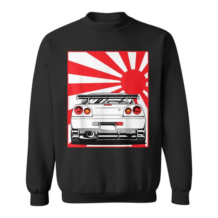 Jdm Drifting Car Race Japanese Sun Street Racing Automotive Sweatshirt