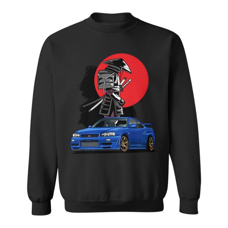 Jdm Skyline R34 Car Tuning Japan Samurai Drift Sweatshirt
