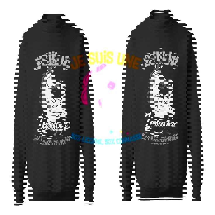 Je Suis Une Licornasse 50 Licorne 50 Connasse Humour Fée Sweater e
