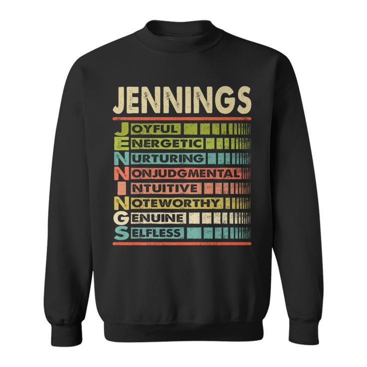 Jennings Family Name First Last Name Jennings Sweatshirt