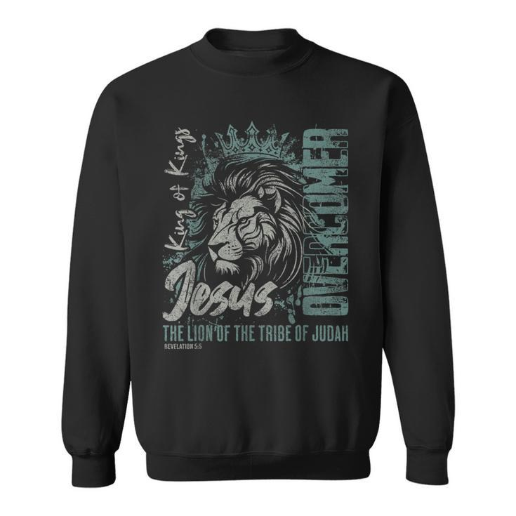 Jesus Is King Lion Of Judah Bible Faith Graphic Christian Sweatshirt
