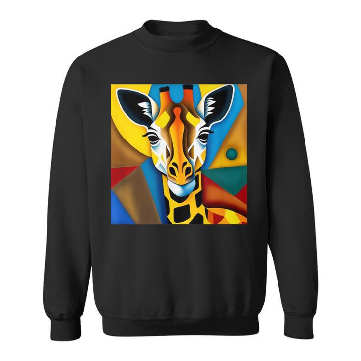 Jirafa Africano Animales Motivo África Colorido Jirafa Amantes Camisa de entrenamiento