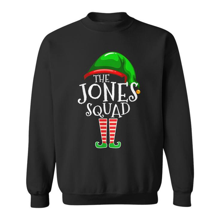 Jones Squad Elf Group Matching Family Name Christmas Sweatshirt