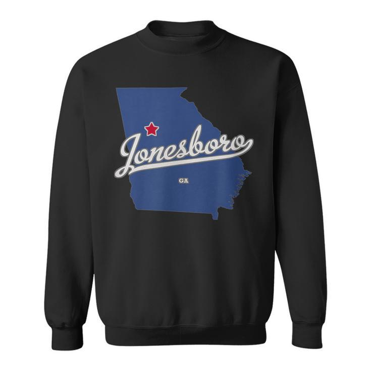 Jonesboro Georgia Ga Map Sweatshirt