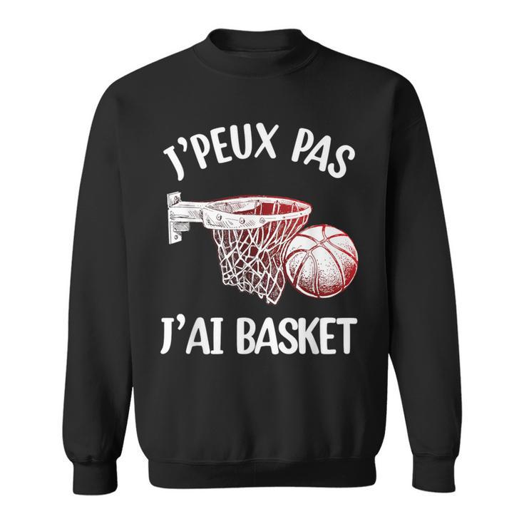Sweatshirt Enfant "J'peux Pas J'ai Basket" - 50% Coton 50% Polyester, Grammage 280 G/m², Imprimé En France