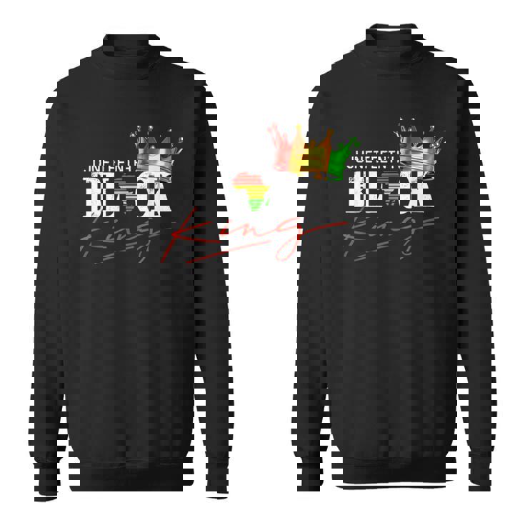 Junenth Black King African American Boys Black Pride Sweatshirt
