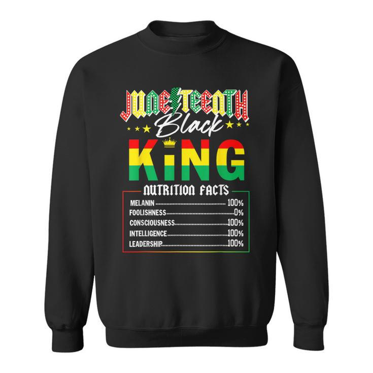 Junenth Black King Nutrition Facts Melanin African Men Sweatshirt