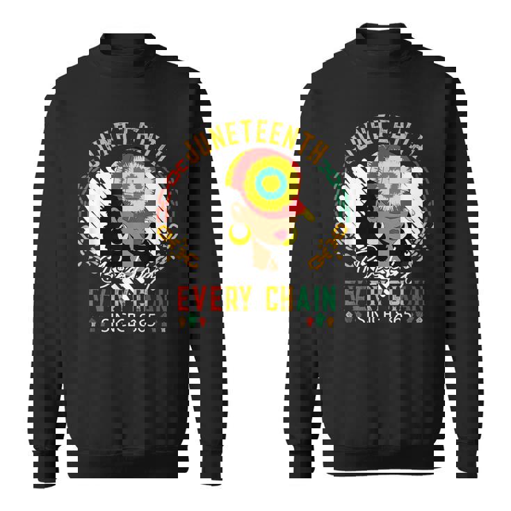 Junenth Breaking Every Chain Since 1865 African Women Sweatshirt