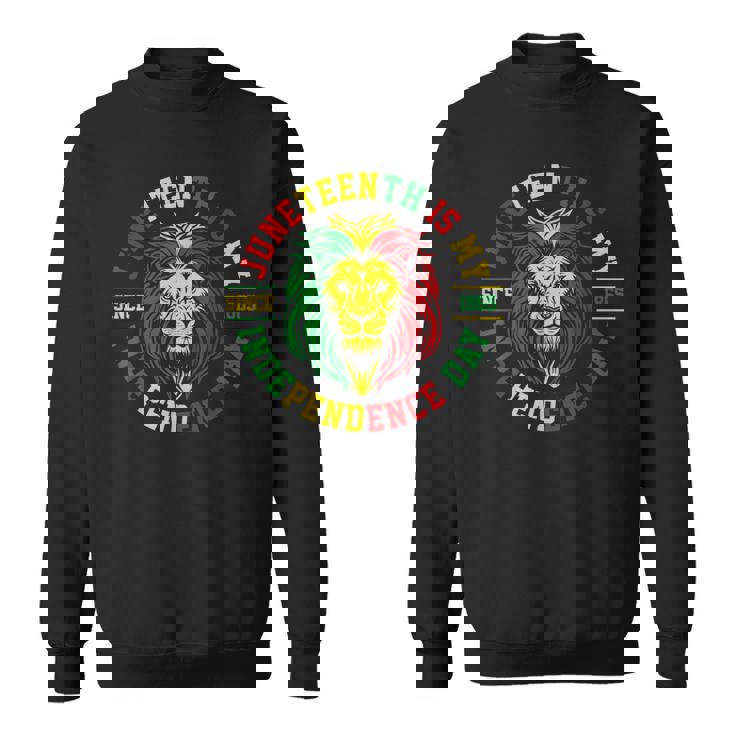 Junenth Is My Independence Day Lion Free Ish Since 1865 Sweatshirt
