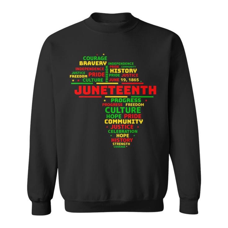 Junenth Map Of Africa 1865 Celebrate Black History Sweatshirt