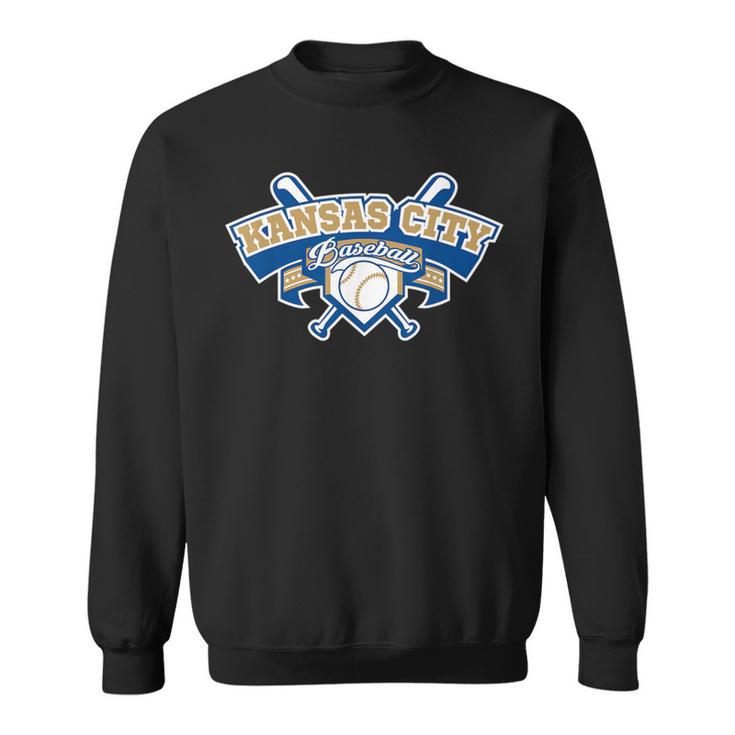 Kansas City Baseball Home Plate & Bat Script Gameday Fan Sweatshirt