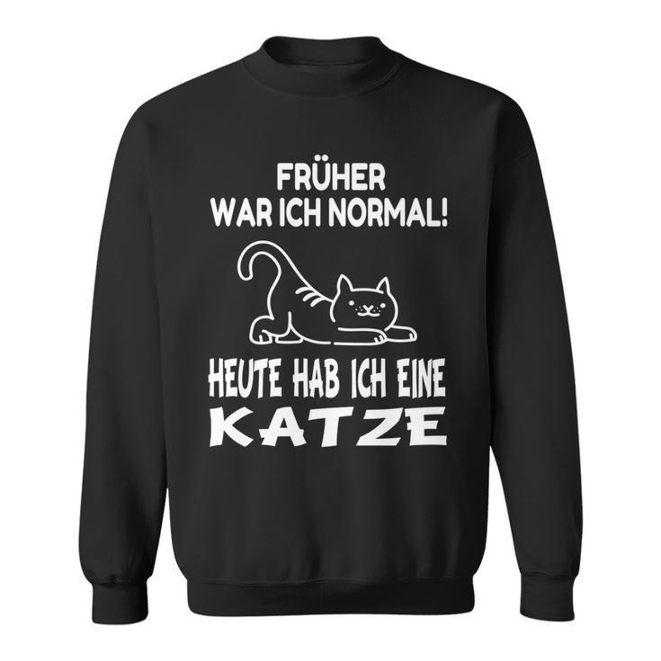 Katzen Sprüche Katze Papa Katzen Sweatshirt