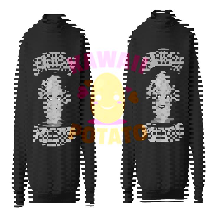 Kawaii Patata Anime Disfraz Lindo Amante De Patatas Japonesas Camisa de entrenamiento