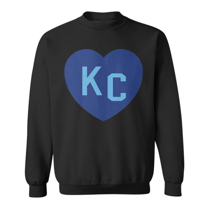 Kc Heart Kc Kansas City Kc Love Kc Powder Blue Kc 2-Letter Sweatshirt