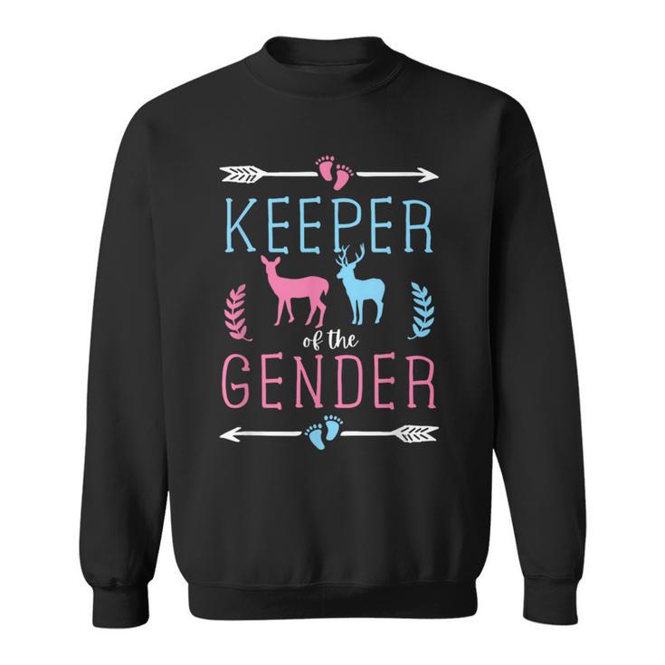 Keeper Of The Gender Buck Or Doe In Blue And Pink Party Sweatshirt