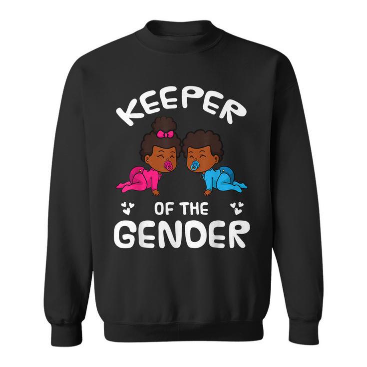 Keeper Of The Gender Reveal Announcement African American Sweatshirt