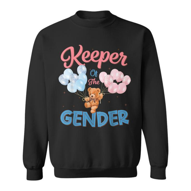 Keeper Of The Gender Reveal Baby Bear Balloons Party Sweatshirt