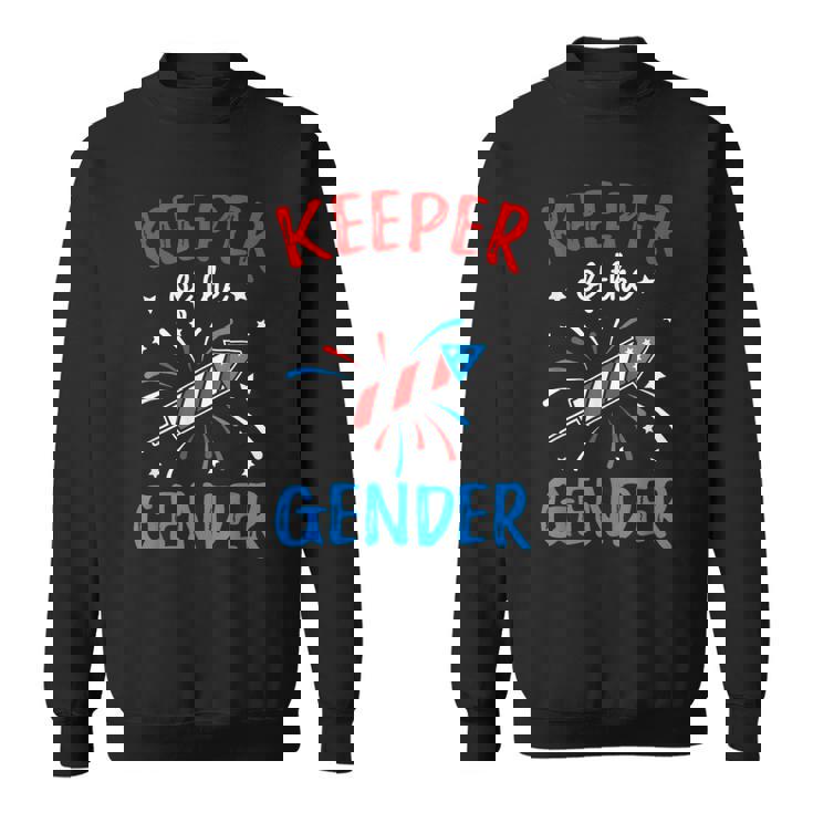 Keeper Of The Gender Reveal 4Th Of July Baby Shower Sweatshirt