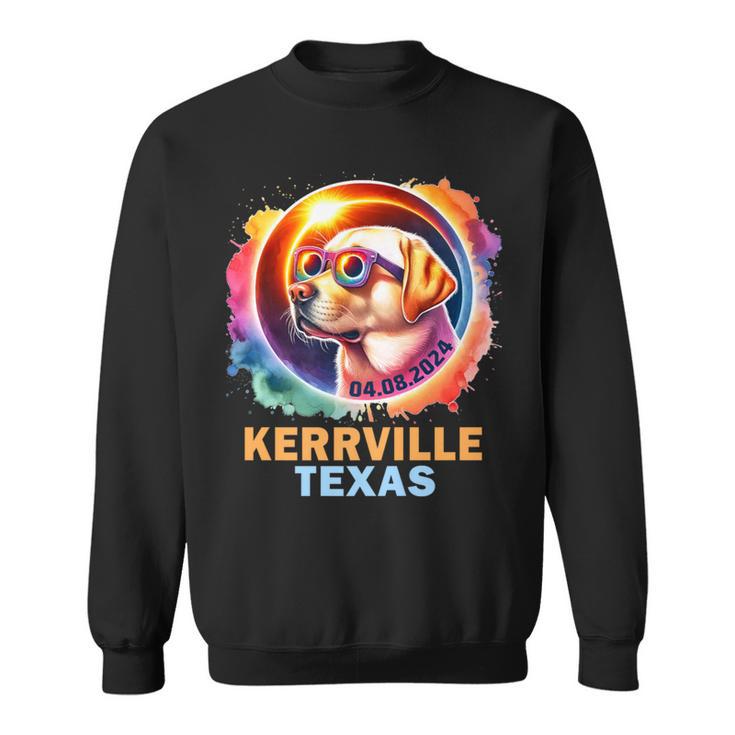 Kerrville Texas Total Solar Eclipse 2024 Labrador Retriever Sweatshirt