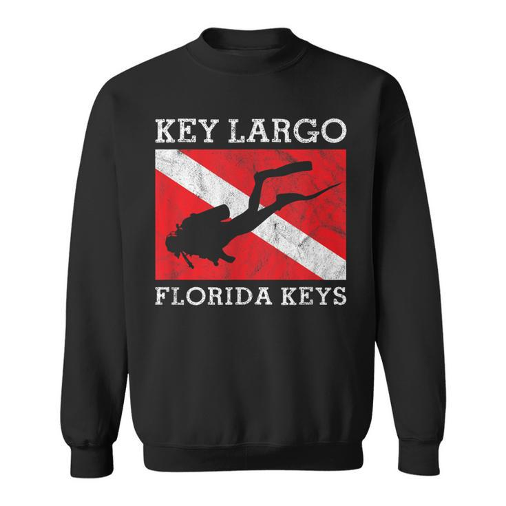 Key Largo Florida Scuba Dive Flag Souvenir Sweatshirt