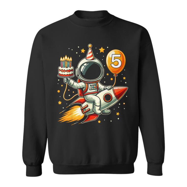 Kinder 5 Jahre Alt Raumschiff Rakete Geburtstag Astronaut Weltraum Sweatshirt