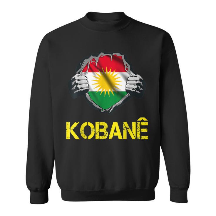 Kobani Kobane Kurdish Kurd Symbol Kurdistan Flag Sweatshirt