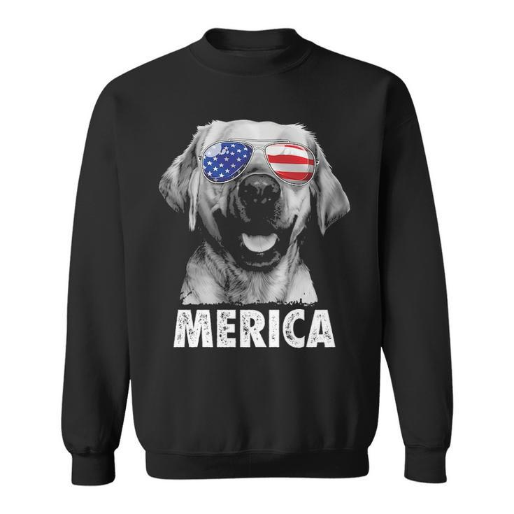 Labrador 4Th Of July Merica Sunglasses Men Usa American Flag Sweatshirt