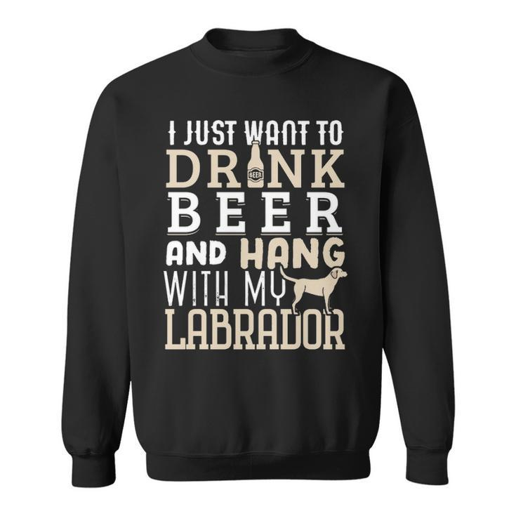 Labrador Dad  Father's Day Lab Retriever Dog Beer Sweatshirt