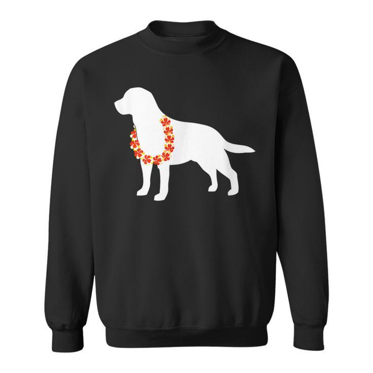 Labrador Retriever Aloha Hawaiian Lei Dog Sweatshirt