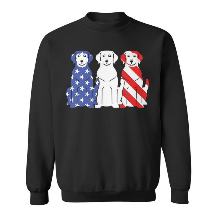 Labrador Retriever American Flag 4Th Of July Dog Graphic Sweatshirt
