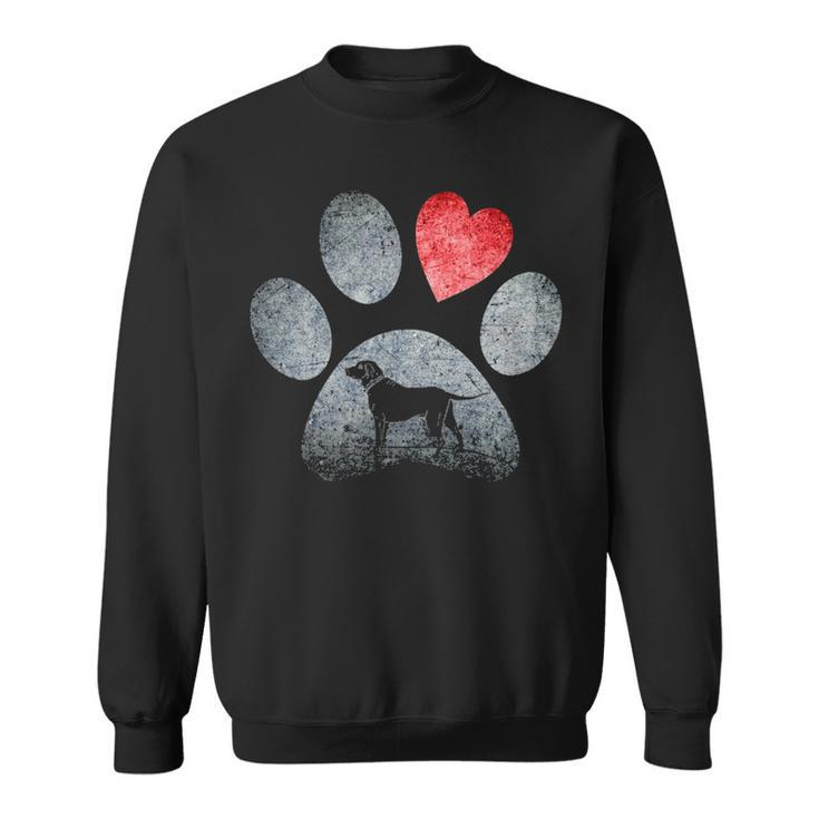 Labrador Retriever Paws Dog Lovers Red Heart Pet Sweatshirt