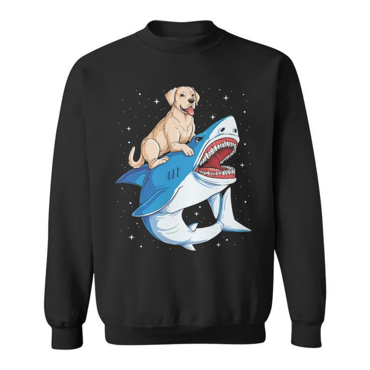 Labrador Shark Space Galaxy Jawsome Sweatshirt