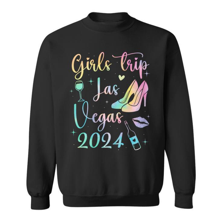 Las Vegas Girls Trip 2024 Girls Tie Dye Weekend Friends Girl Sweatshirt