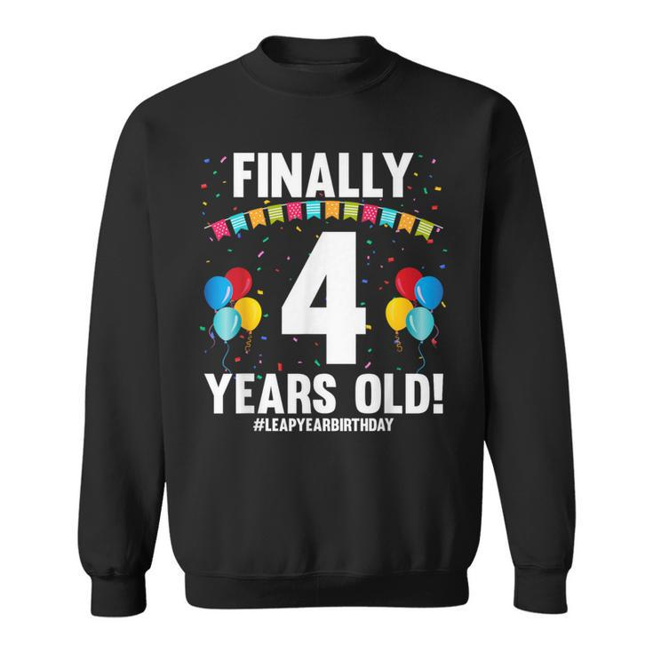 Leap Year 2024 February 29Th Birthday Finally 4 Years Old Sweatshirt