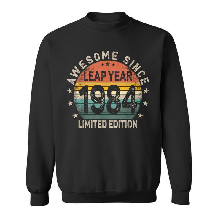 Leap Year 40Th Birthday Awesome Since 1984 Vintage Leap Day Sweatshirt