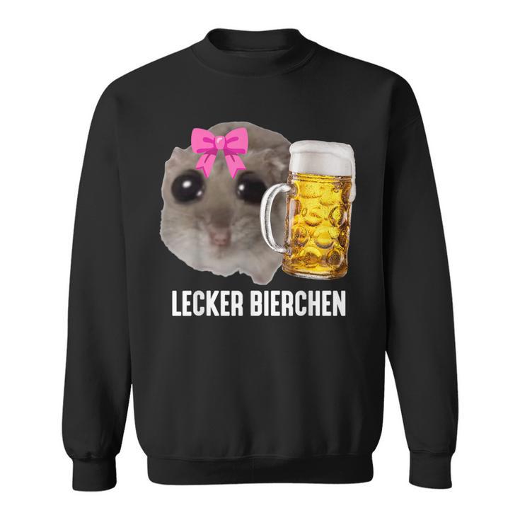 Lecker Bierchen X Sad Hamster Meme Bier Weizenbier Weißbier Sweatshirt