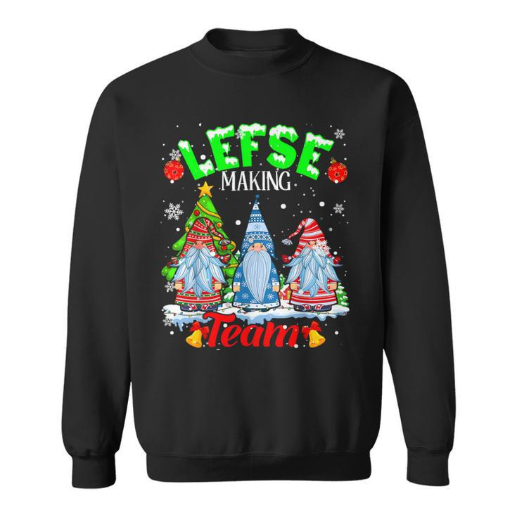 Lefse Making Team Christmas Gnomes Norwegian Lefse Lover Sweatshirt