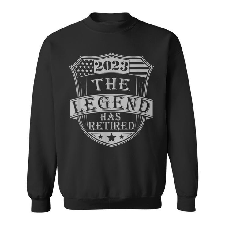 The Legend Has Retired 2023 Retirement Vintage Retro Sweatshirt