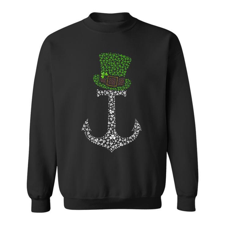 Leprechaun Anchor Shamrocks Cruise Squad St Patrick's Day Sweatshirt