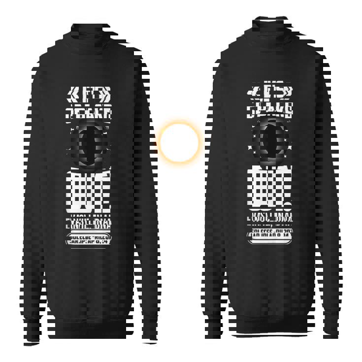 Let's Get Blacked Out Evansville Indiana Solar Eclipse 2024 Sweatshirt Let's Get Blacked Out Evansville Indiana Solar Eclipse 2024 Sweatshirt