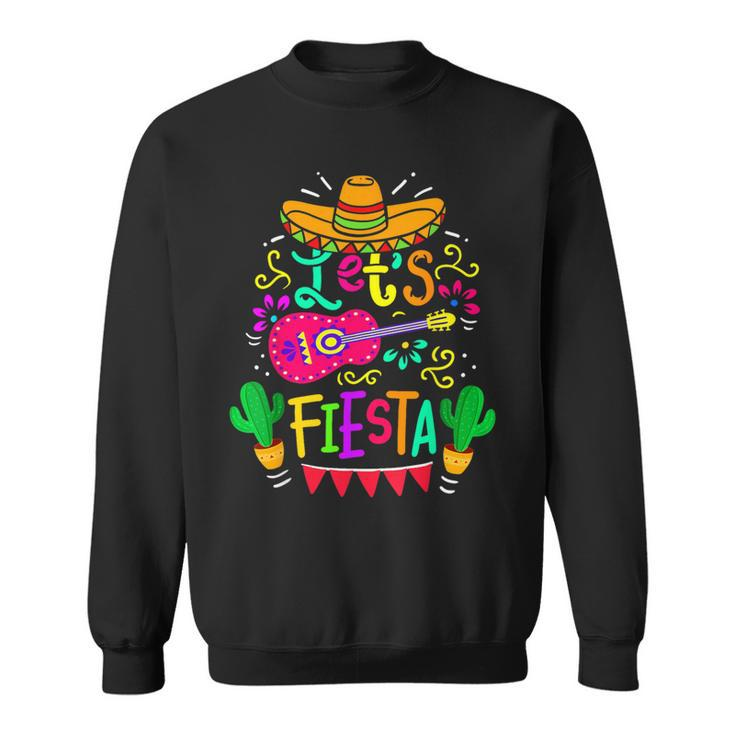 Let's Fiesta Cinco De Mayo Mexican Party Guitar Lover Sweatshirt