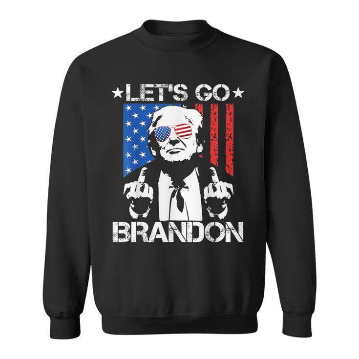 Let's Go Brandon Pro Trump 2024 Flag Anti Joe Biden Sweatshirt