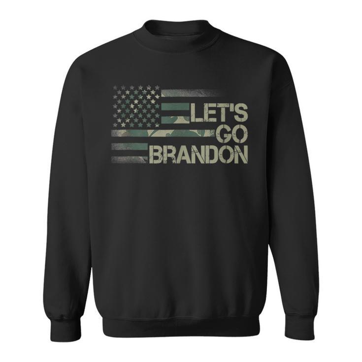 Let's Go Branson Brandon Camouflage Us Flag Sweatshirt