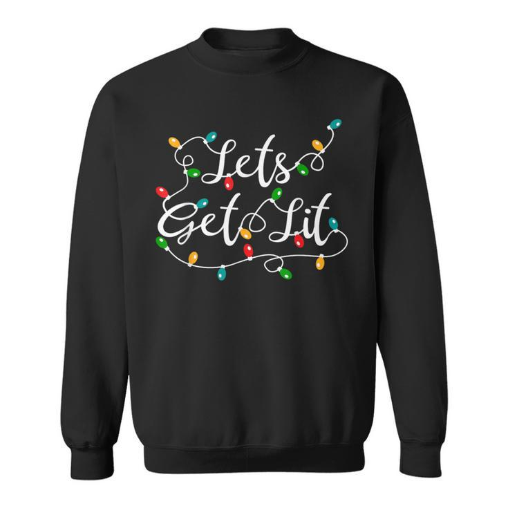 Let's Get Lit Xmas Holidays Christmas Sweatshirt