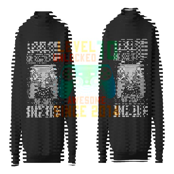 Level 10 Unlocked 10Th Birthday 10 Year Old Gamer Bday Sweatshirt