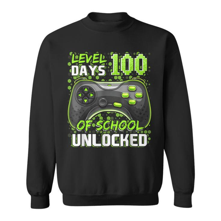 Level 100 Days Of School Unlocked Boys 100Th Day Of School Sweatshirt