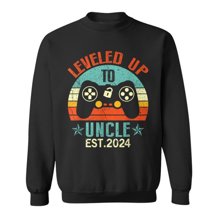 I Leveled Up To Uncle 2024 Soon To Be Uncle Fathers Day Sweatshirt