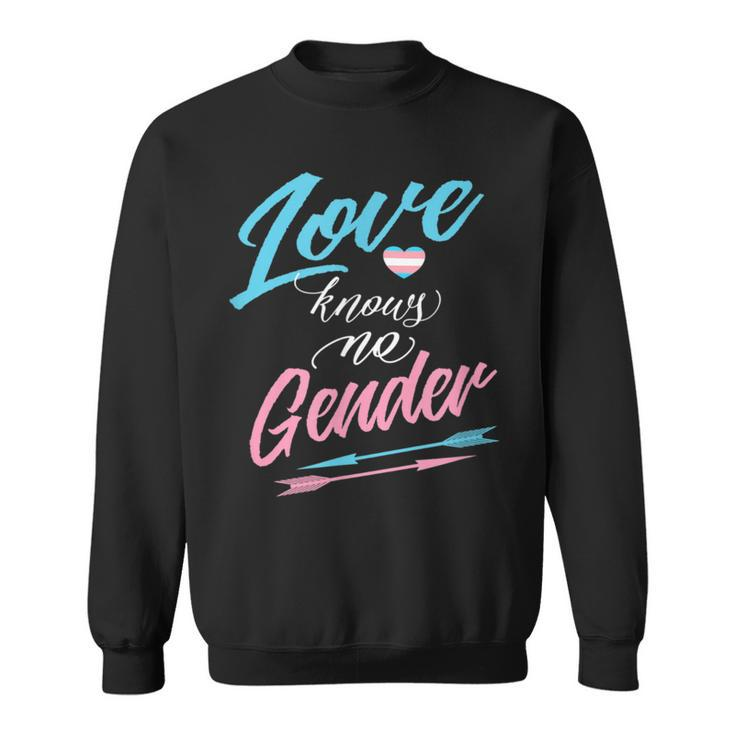 Lgbt Transgender -Love Knows No Gender With Arrows Sweatshirt