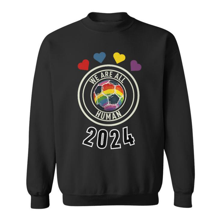 Lgbtq Outfit Fußball Wm Trikot 2024 Pride Regenbogen Fan Sweatshirt